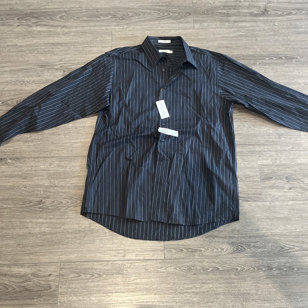 Calvin Klein Black Dress Shirt size 16 1/2 NWT